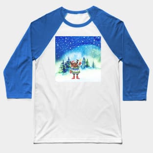 Christmas Deer Baseball T-Shirt